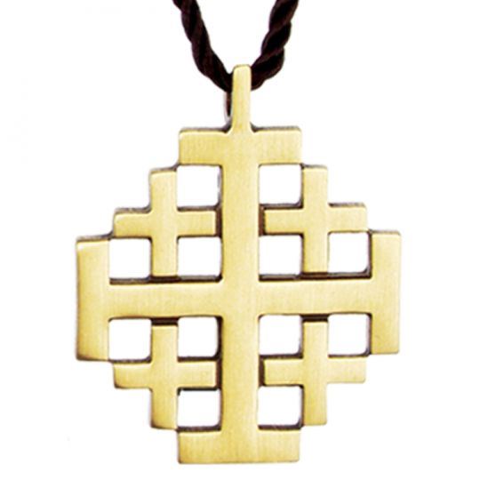 Crusaders Cross 14K Yellow or White Crucifix Gold Cross Details about   Jerusalem Cross